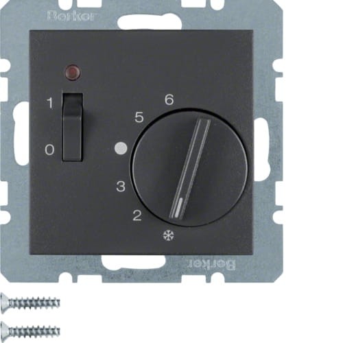 B.X Reg. temp. pom. st. zw., el. centr., łącznikiem i diodą, ant 20301606 HAGER BERKER
