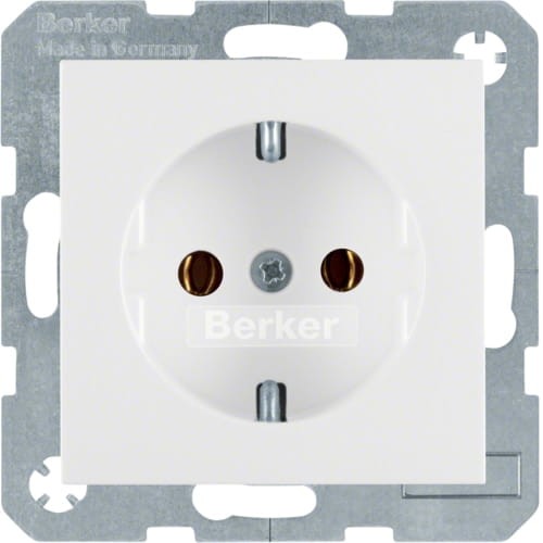 B.X/S.1 Gniazdo SCHUKO z uz. biały 41438989 HAGER BERKER