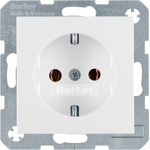 B.X/S.1 Gniazdo SCHUKO z uz. biały 47438989 HAGER BERKER