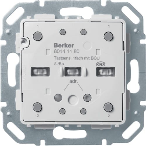 KNX e/s B.x Moduł przycisku 1-kr z portem mag., diodami LED RGB i czuj. temp. 80141180 HAGER BERKER