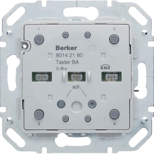 KNX e/s B.x Moduł przycisku 2-kr z portem mag., diod. LED RGB i czuj. temp. 80142180 HAGER BERKER