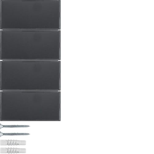 KNX e/s B.x Przycisk 4-kr z p. opis., diod. LED RGB i czuj. temp., ant. i alu 80164785 HAGER BERKER
