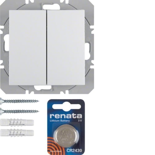 B.X/S.1 KNX RF quicklink Przycisk 2-kr płaski biały 85656289 HAGER BERKER