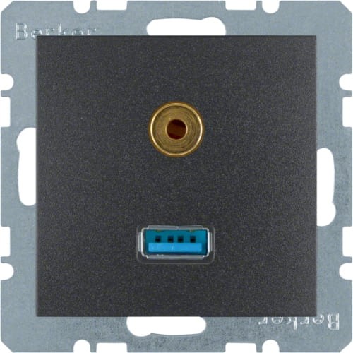 B.X Gniazdo USB / 3,5 mm Audio, ant 3315391606 HAGER BERKER