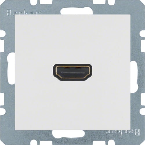 B.X/S.1 Gniazdo HDMI z przyłączem 90° biały 3315438989 HAGER BERKER