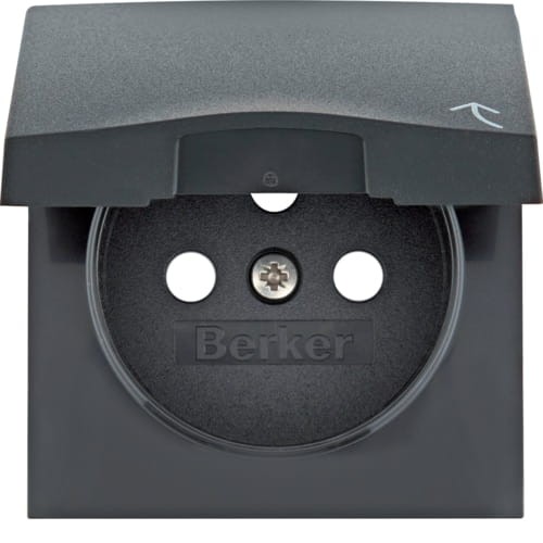 B.X Płytka czołowa do gn. z uz. z pokrywą, ant mat 3965898996 HAGER BERKER