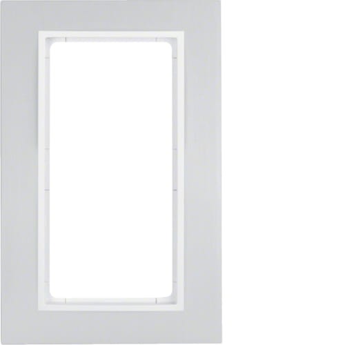 B.7 Ramka z dużym wycięciem aluminium/biały mat 13096914 HAGER BERKER