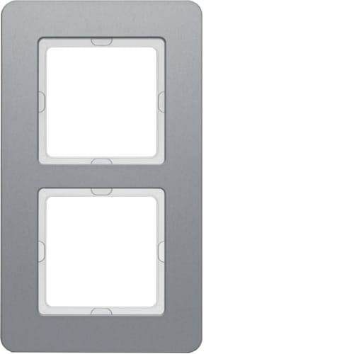 Q.7 Ramka 2-krotna, aluminium 10126074 HAGER BERKER