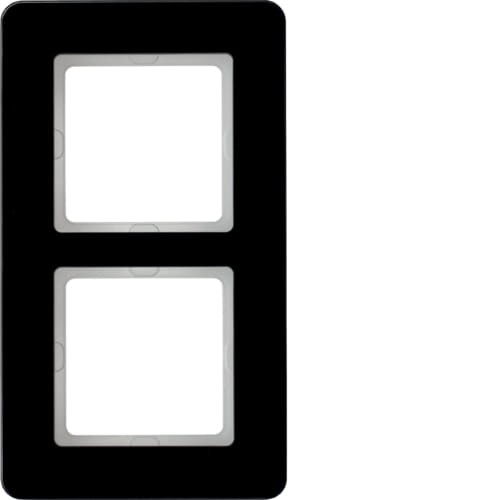 Q.7 Ramka 2-krotna, szkło, czarny 10126076 HAGER BERKER