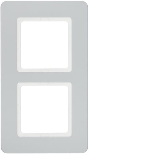 Q.7 Ramka 2-krotna, alu aksamit, lakierowany 10126184 HAGER BERKER