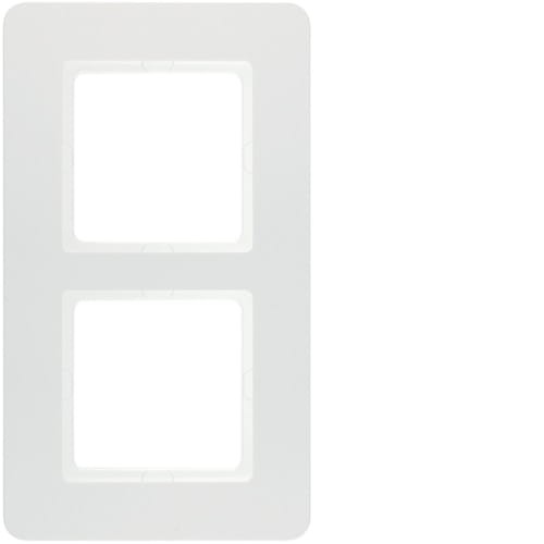Q.7 Ramka 2-krotna, biały aksamit, lakierowany 10126189 HAGER BERKER