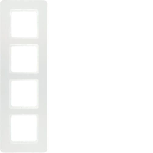 Q.7 Ramka 4-krotna, biały aksamit, lakierowany 10146189 HAGER BERKER