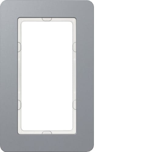 Q.7 Ramka z dużym wycięciem, aluminium 13096074 HAGER BERKER
