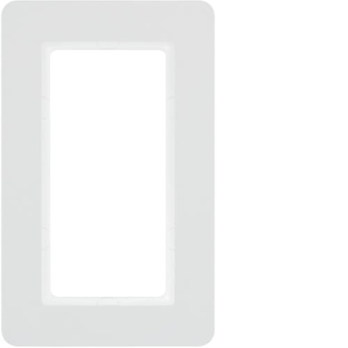 Q.7 Ramka 1-krotna z dużym wycięciem, biały aksamit, lakierowany 13096189 HAGER BERKER