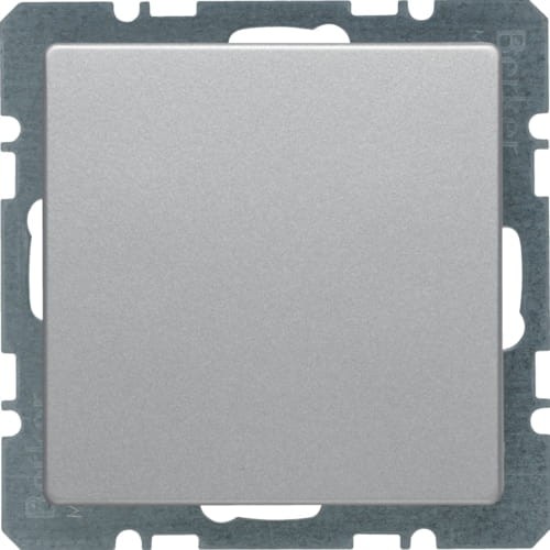 Q.x Zaślepka z płytką czołową, bez pazurków rozporowych, alu aksamit, lak 10096084 HAGER BERKER