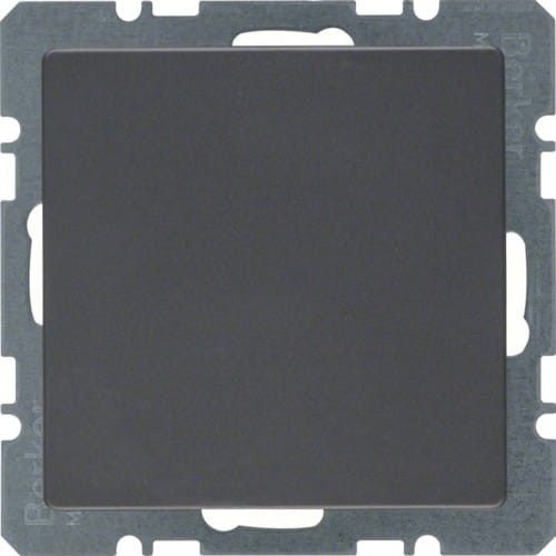 Q.x Zaślepka z płytką czołową, bez pazurków rozporowych, ant aksamit, lak 10096086 HAGER BERKER