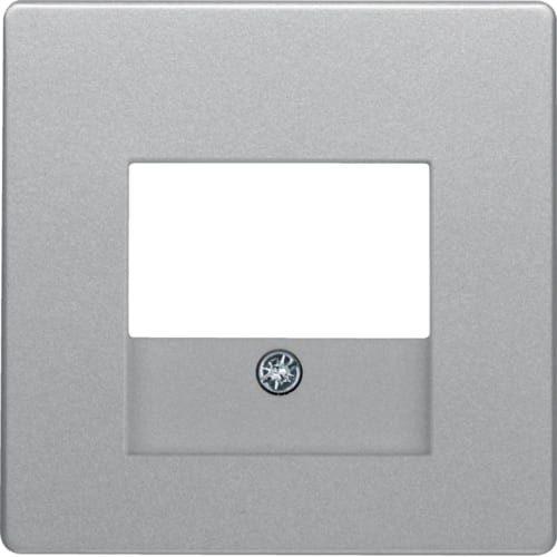 Q.x Płytka czołowa do gniazda głośnikowego i gniazda USB, alu aksamit, lak 10336084 HAGER BERKER