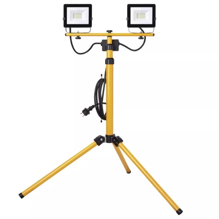 Naświetlacz LED HOBBY SLIM 2x 20W + statyw stojak na halogeny reflektory projektory
