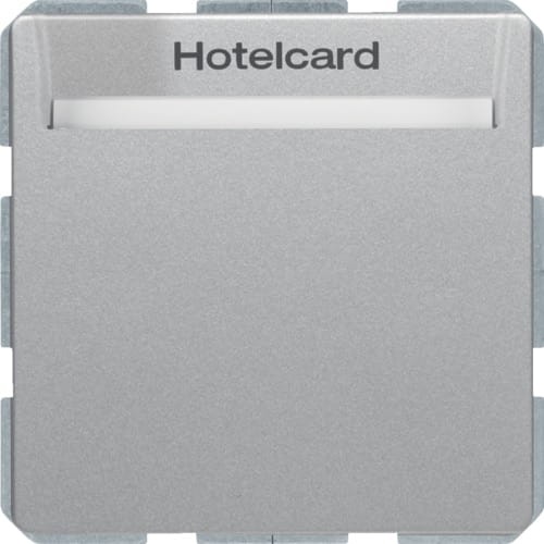 Q.x Łącznik przekaźnikowy na kartę hotelową, alu aks, lak 16406094 HAGER BERKER