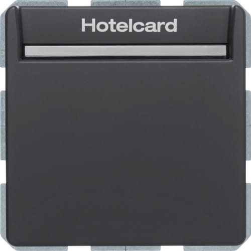 Q.x Łącznik przekaźnikowy na kartę hotelową, antracyt, aksamit 16406096 HAGER BERKER