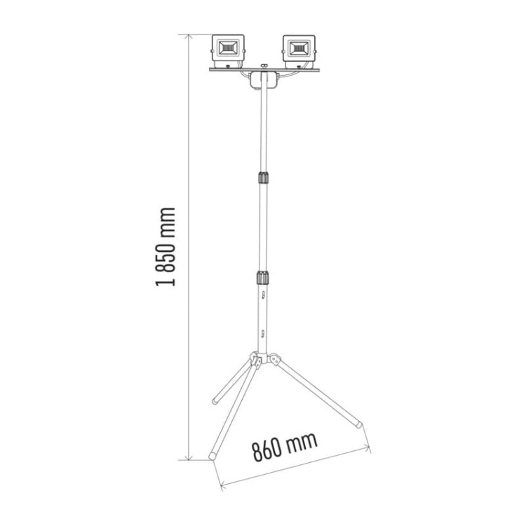 Naświetlacz LED HOBBY SLIM 2x 20W + statyw stojak na halogeny reflektory projektory
