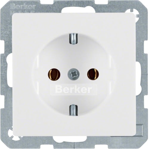 Q.x Gniazdo SCHUKO biały, aks 41436089 HAGER BERKER