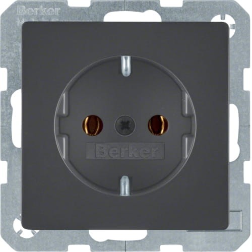 Q.x Gniazdo SCHUKO kompletne, ant aks, lak 47436086 HAGER BERKER