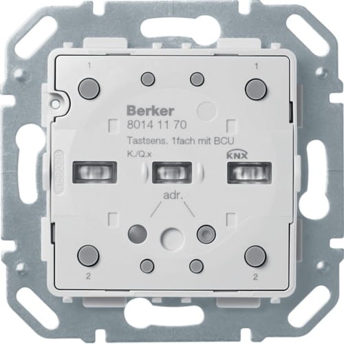 KNX e/s Q.x/K.x Moduł przycisku 1-kr z portem mag., diod. LED RGB i czuj. temp. 80141170 HAGER BERKER