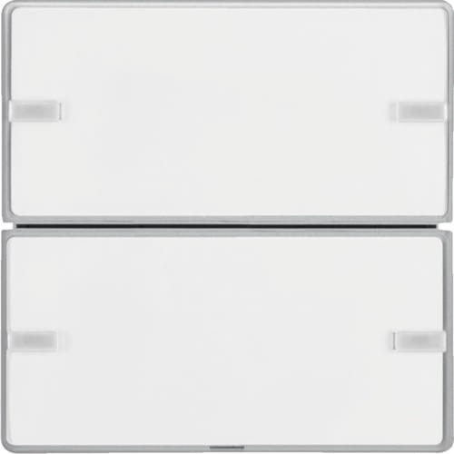 KNX e/s Q.x Przycisk 2-kr z polem opis., diod. LED RGB i czuj. temp., alu 80142321 HAGER BERKER