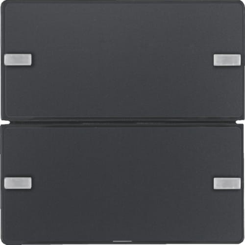 KNX e/s Q.x Przycisk 2-kr z polem opis., diod. LED RGB i czuj. temp., antracyt 80142326 HAGER BERKER