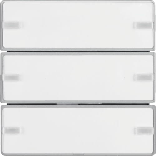 KNX e/s Q.x Przycisk 3-kr z polem opis., diod. LED RGB i czuj. temp., alu 80143321 HAGER BERKER