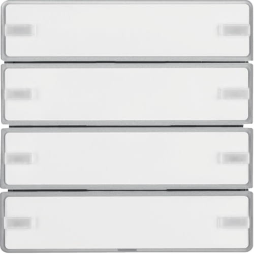 KNX e/s Q.x Przycisk 4-kr z polem opis., diod. LED RGB i czuj. temp., alu 80144321 HAGER BERKER