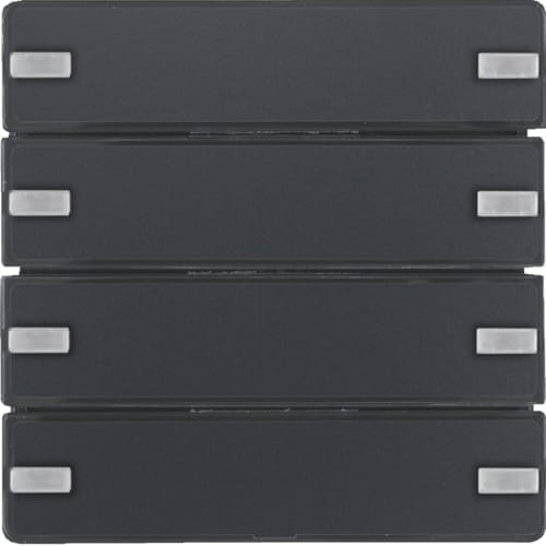 KNX e/s Q.x Przycisk 4-kr z polem opis., diod. LED RGB i czuj. temp., antracyt 80144326 HAGER BERKER