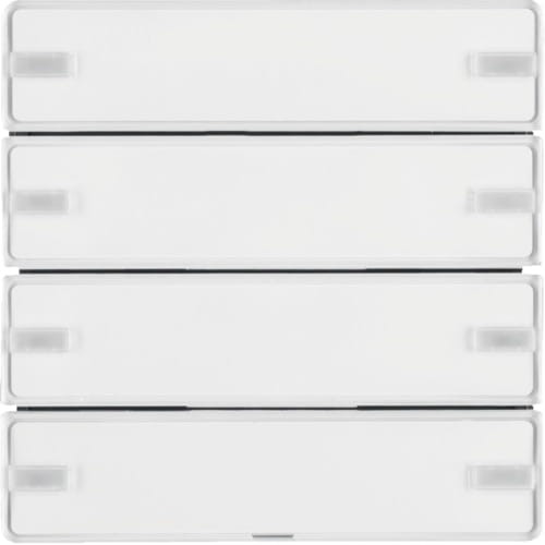 KNX e/s Q.x Przycisk 4-kr z polem opis., diod. LED RGB i czuj. temp., biały 80144329 HAGER BERKER