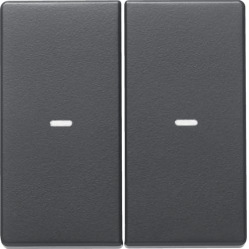 KNX e/s Q.x Klawisze z soczewką do modułu przycisku 2-kr, antracyt aksamit, lak. 80960326 HAGER BERKER