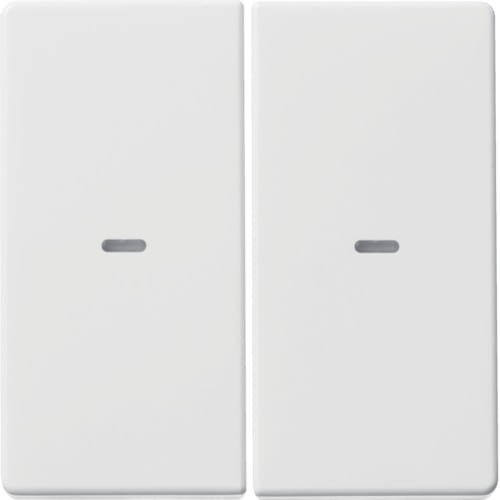 KNX e/s Q.x Klawisze z soczewką do modułu przycisku 2-kr, biały, aksamit 80960329 HAGER BERKER