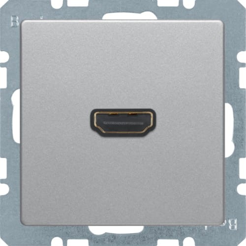 Q.x Gniazdo HDMI z przyłączem 90° alu aks, lak 3315436084 HAGER BERKER