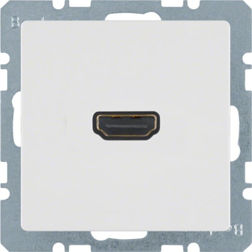 Q.x Gniazdo HDMI z przyłączem 90° biały, aks 3315436089 HAGER BERKER