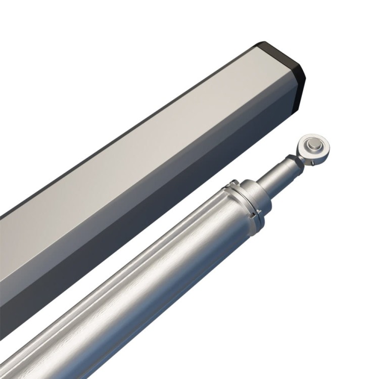 Napęd do bramy skrzydłowej dwuskrzydłowej Tousek SWING 265 AEB/29N 2-siłowniki S12672M 1200kg 5m 230V skrzydłowy 2-skrzydłowy 2-skrzydłowej 2-skrzydłowych bram skrzydłowych Srebrny Szary automat silnik zestaw