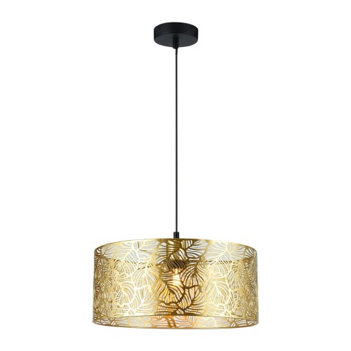 Lampa sufitowa wisząca Industrialna Loft BLOSSOM 1xE27 MLP0870 Milagro 1x E27 40cm nowoczesna oprawa oświetleniowa okrągła metal złoty złota złoto czarna zwis Inspiracje Premium