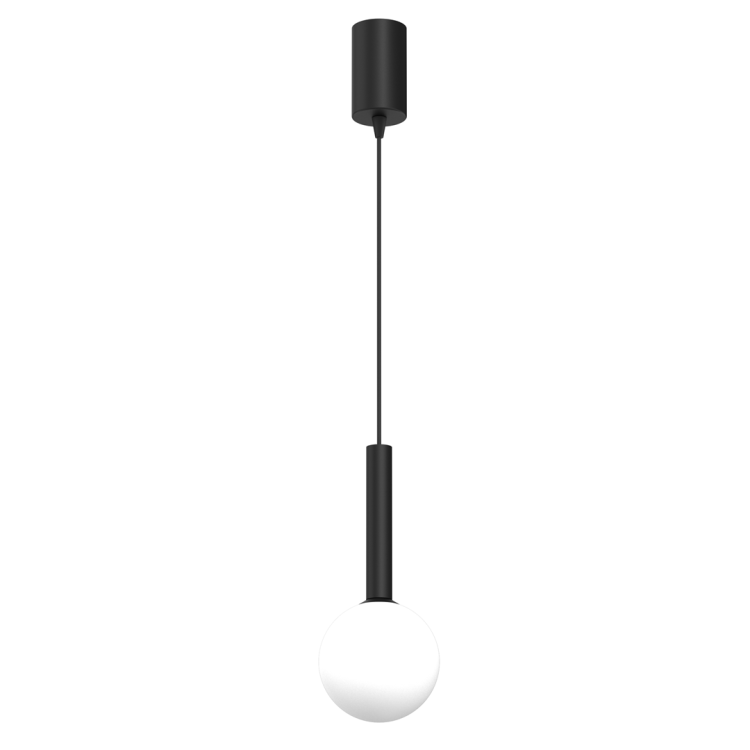 Lampa sufitowa wisząca PLAY BLACK 1xG9 MLP0970 Milagro 1x G9 od 35cm do 90cm nowoczesna oprawa oświetleniowa kula szklana biała czarna zwis Inspiracje Premium