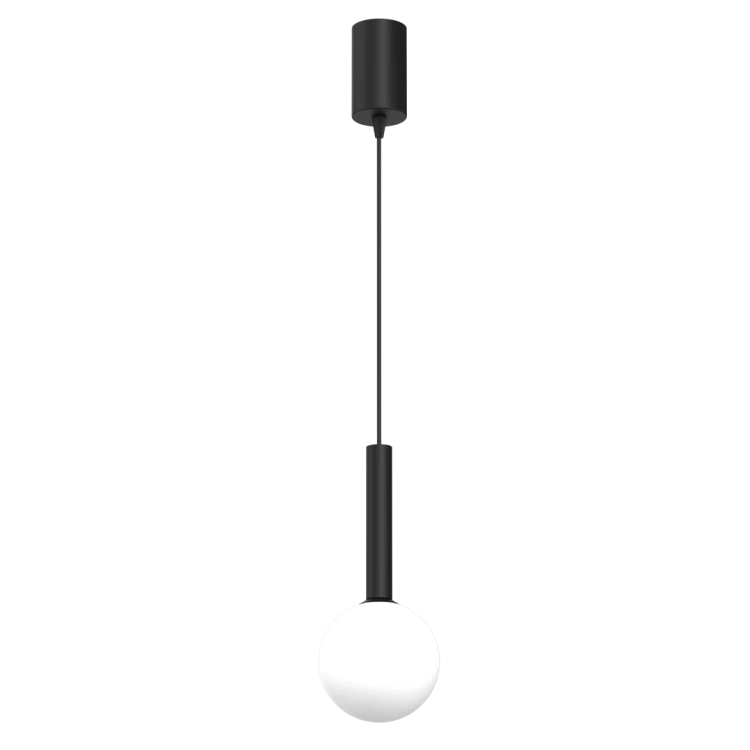 Lampa sufitowa wisząca PLAY BLACK 1xG9 MLP0970 Milagro 1x G9 od 35cm do 90cm nowoczesna oprawa oświetleniowa kula szklana biała czarna zwis Inspiracje Premium