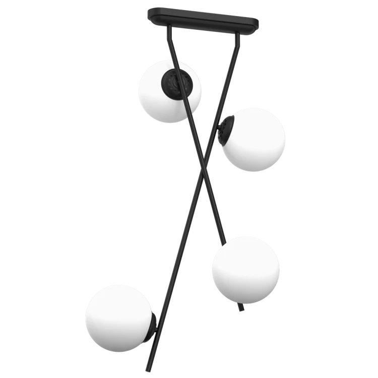 Lampa sufitowa wisząca INTER 4xE14 MLP0974 Milagro 4x E14 nowoczesna oprawa oświetleniowa czarna czarny zwis Inspiracje Premium