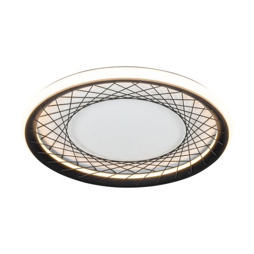 Lampa sufitowa Plafon NEST 38W LED śr. 51cm ML0523 Milagro nowoczesna oprawa oświetleniowa świecący okręg czarny czarna zwis Inspiracje Premium