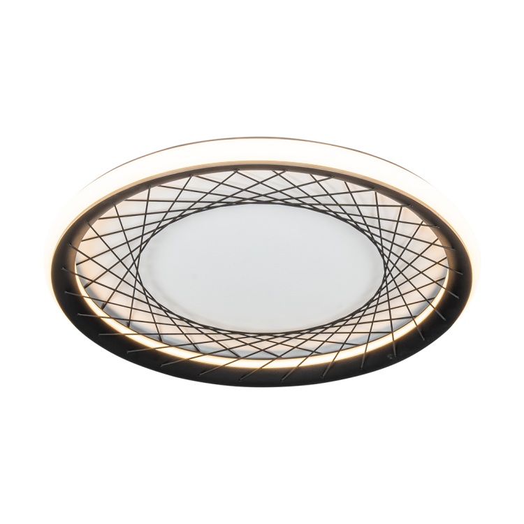 Lampa sufitowa Plafon NEST 38W LED śr. 51cm ML0523 Milagro nowoczesna oprawa oświetleniowa świecący okręg czarny czarna zwis Inspiracje Premium