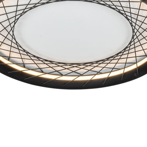 Lampa sufitowa Plafon NEST 38W LED śr. 51cm ML0523 Milagro nowoczesna oprawa oświetleniowa świecący okręg czarny czarna zwis Inspiracje Premium