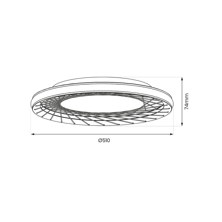 Lampa sufitowa Plafon NEST 38W LED śr. 51cm ML0523 Milagro nowoczesna oprawa oświetleniowa świecący okręg czarny czarna zwis Inspiracje Premium