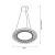 Lampa sufitowa wisząca NEST 43W LED śr. 61cm ML0524 Milagro nowoczesna oprawa oświetleniowa świecący okręg czarny czarna zwis Inspiracje Premium