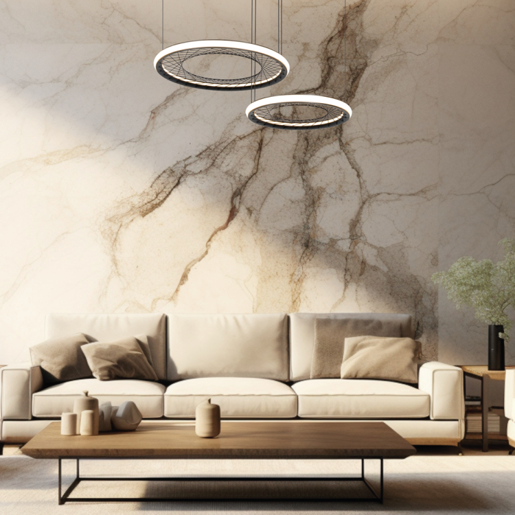 Lampa sufitowa wisząca NEST 77W LED 61+41cm ML0525 Milagro nowoczesna oprawa oświetleniowa dwa świecące okręgi czarne czarna zwis Inspiracje Premium