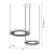 Lampa sufitowa wisząca NEST 77W LED 61+41cm ML0525 Milagro nowoczesna oprawa oświetleniowa dwa świecące okręgi czarne czarna zwis Inspiracje Premium